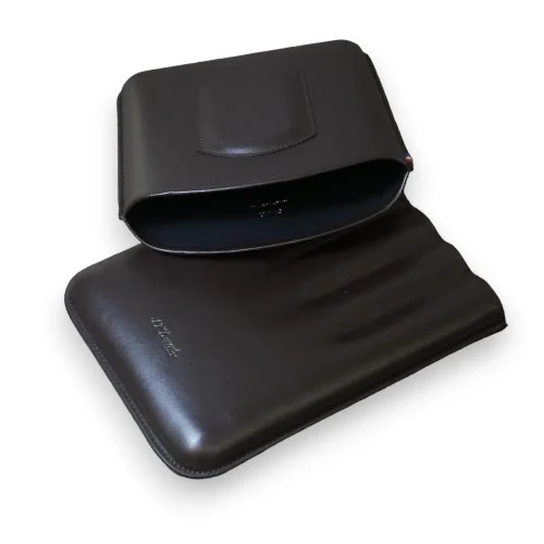ST Dupont Atelier CL Leather Cigar Case - Brown - Holds 5 Cigars