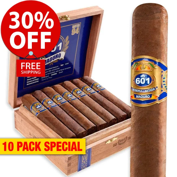 601 Maduro by Espinosa Robusto (5.25x52 / 10 PACK SPECIAL) + 30% OFF RETAIL! + FREE SHIPPING ON YOUR ENTIRE ORDER!