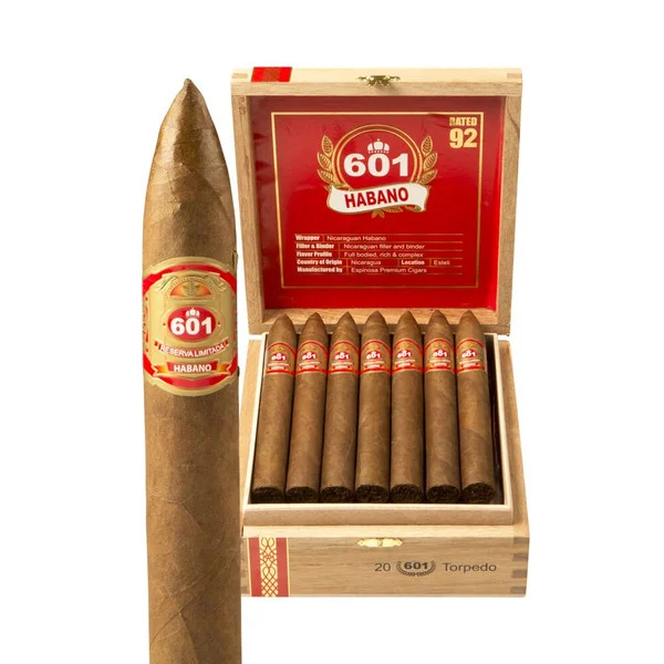 601 Red Habano By Espinosa Torpedo ( 6.5 x 52 / 10 Pack)