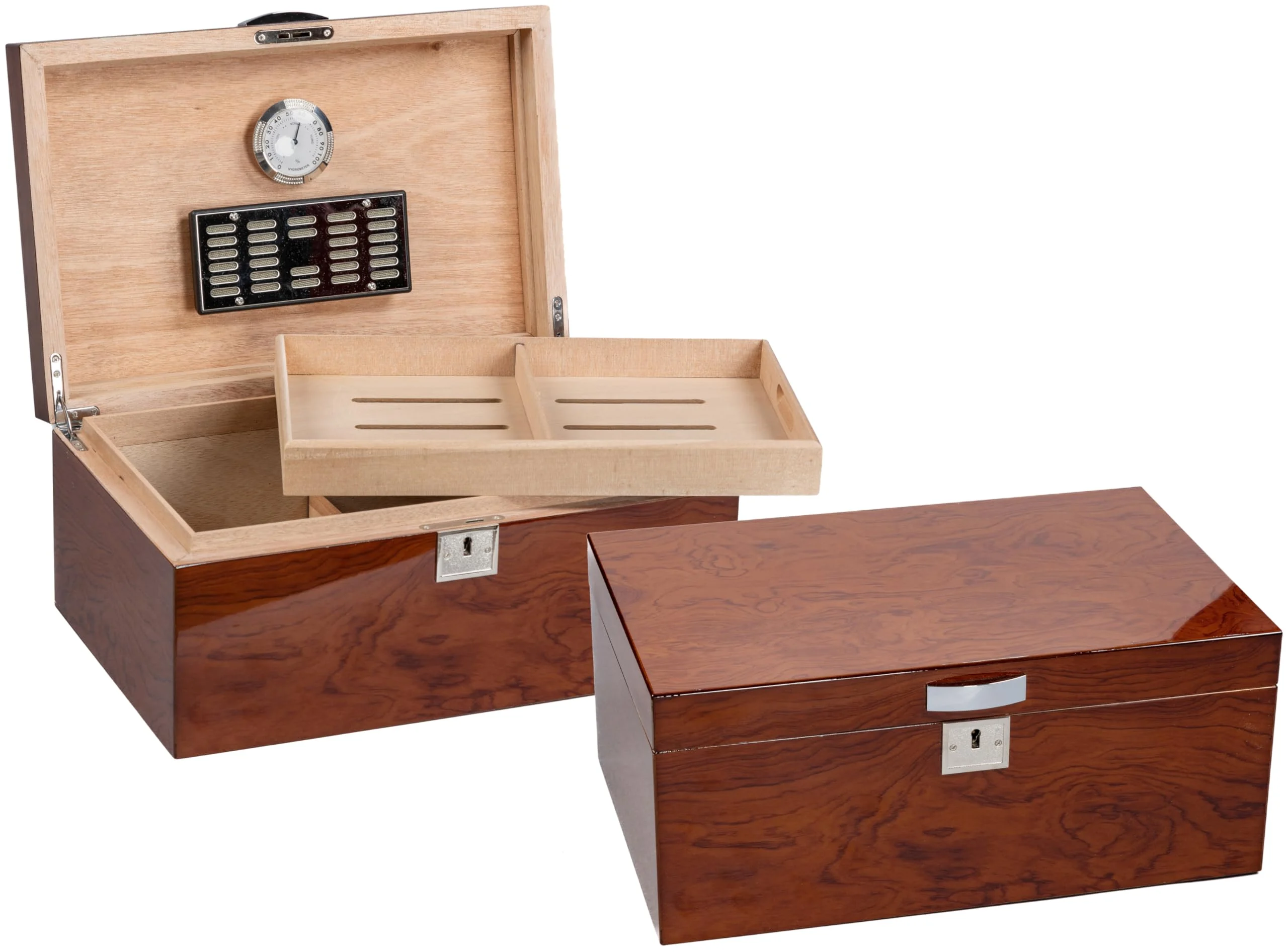 Prestige Princeton Bubinga Humidor - 130 Cigar Capacity