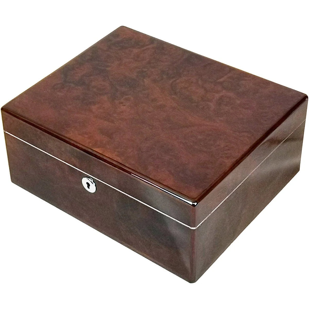 Arundel English Burl Walnut Veneer Humidor – 30 Cigars