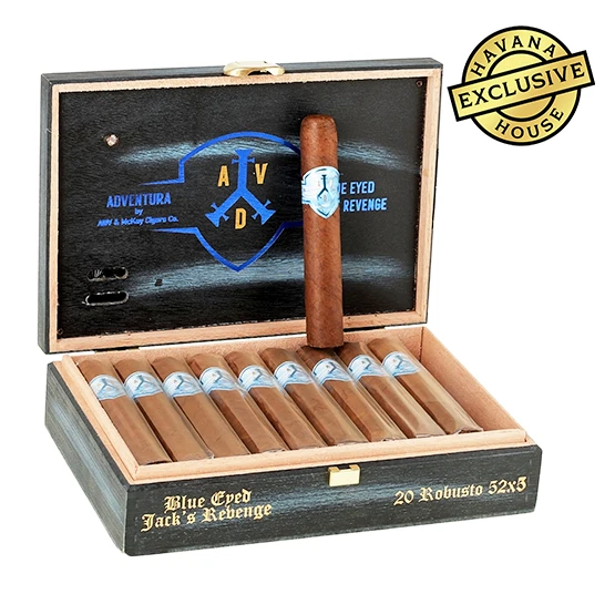ADVentura Blue Eyed Jack’s Revenge Robusto Cigar – Box of 20