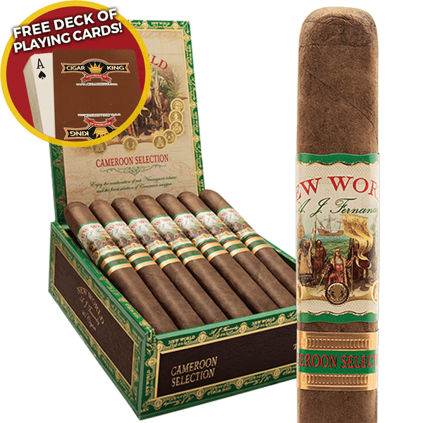 AJ Fernandez New World Cameroon Toro (6x50 / Box 20) + FREE Deck Of Cigar King Playing Cards!