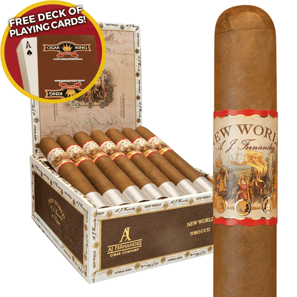 AJ Fernandez New World Connecticut Corona Gorda (5.5x46 / Box 20) + FREE Deck Of Cigar King Playing Cards!
