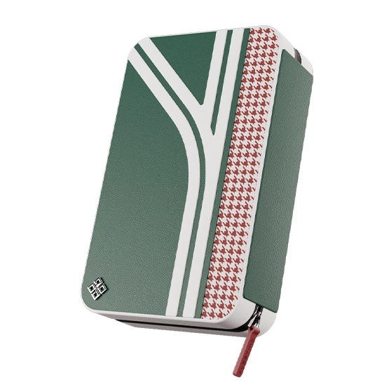 Alestimo Green and White Cigar Bag – 6 Cigar Capacity