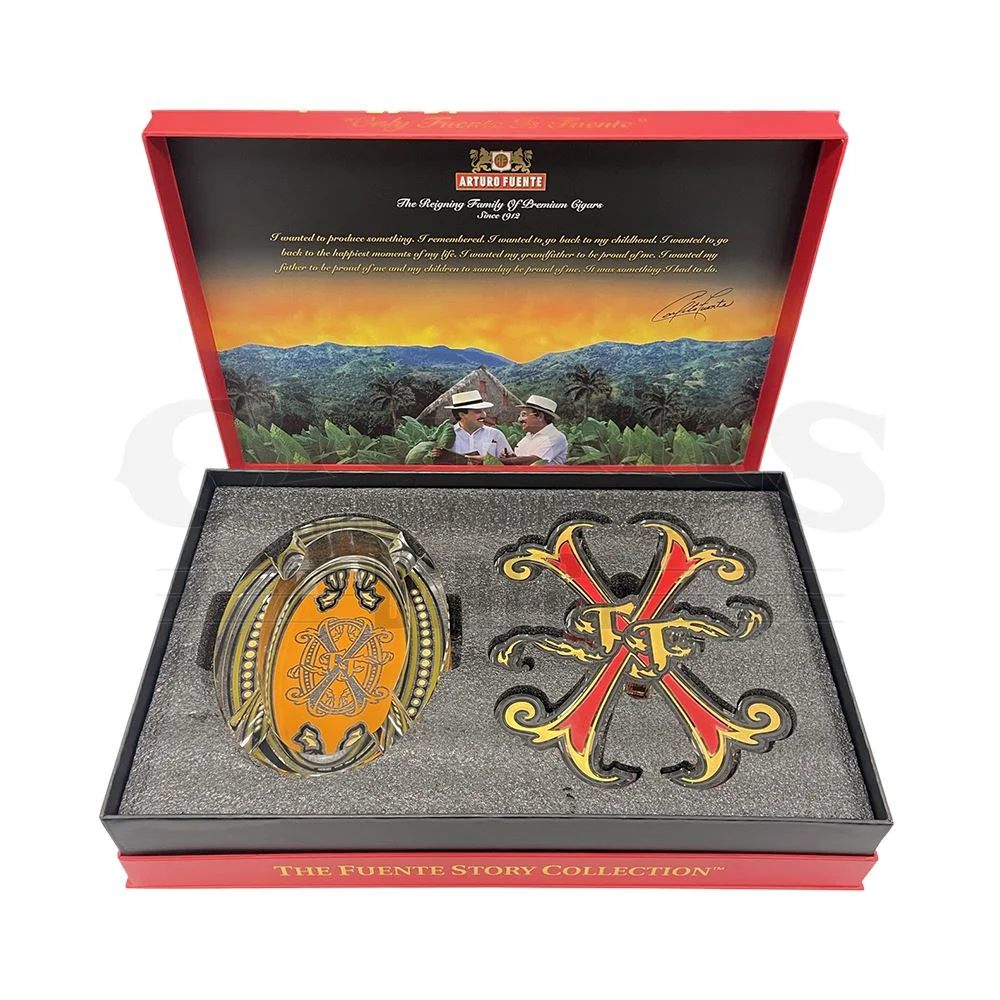 Arturo Fuente OpusX Crystal Two Piece Ashtray - Red
