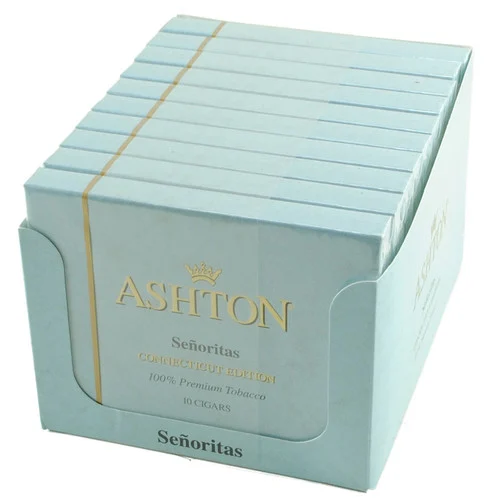 Ashton Small Cigars Senoritas Connecticut Blue Packs