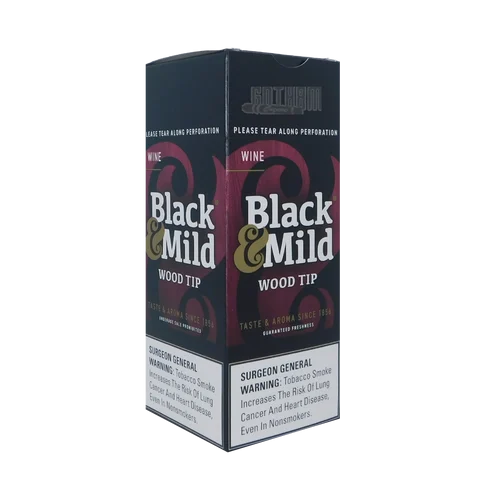 Black & Mild Wood Tip Wine Upright Cigars