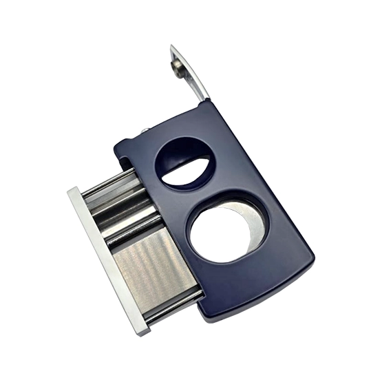 BLD 3-in-1 Double Cigar Cutter V-Cut and Punch – Blue