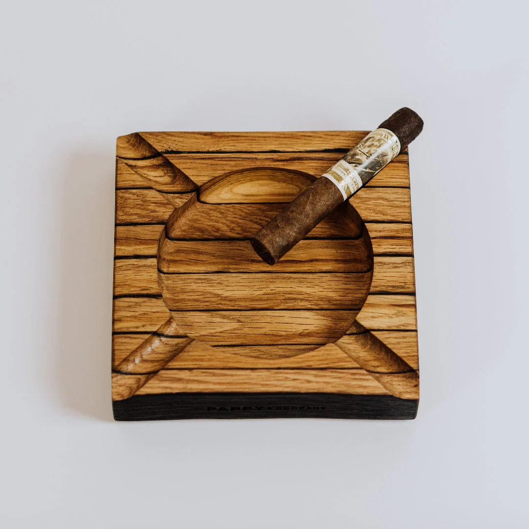 Bourbon Barrel Stave Ashtray: Square