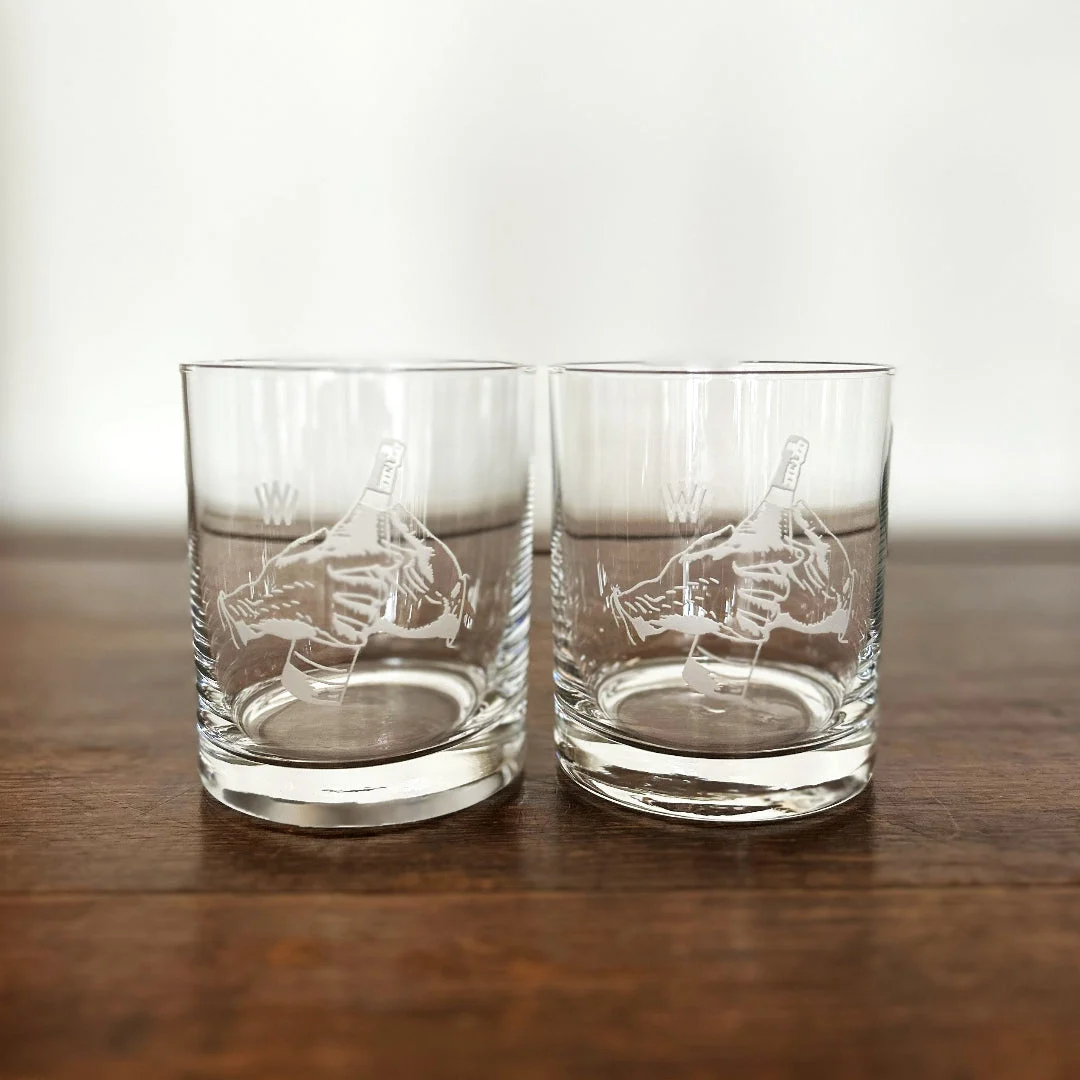Bourbon For Good Crystal Old Fashioned Glasses (Set of 2)