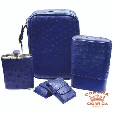 Brizard & Co Havana Travel Case Ostrich Blue