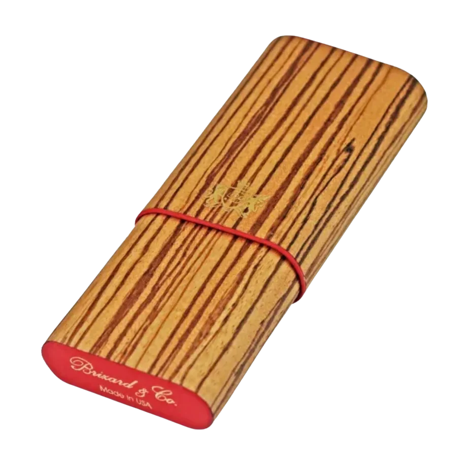 Brizard & Co. Show Band Three - Zebrawood and Red Leather