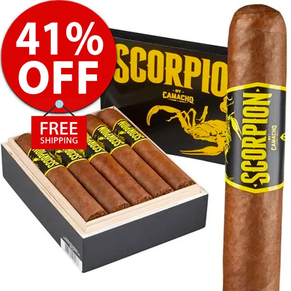 Camacho Scorpion Sun Grown Super Gordo (7x70 / Box 10) + 41% OFF! + FREE SHIPPING!