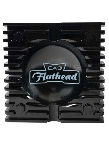 CAO Black Flathead Logo Ashtray