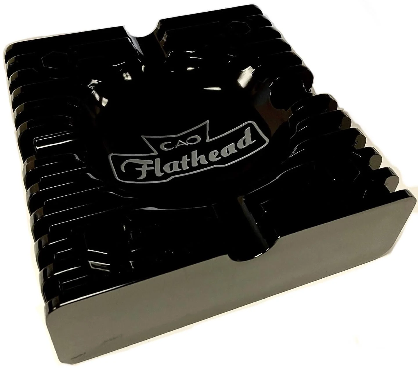 CAO Flathead Metal Ashtray, Black