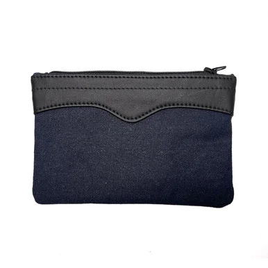 Castleford 6" Navy Blue Canvas Zip Tobacco Pouch