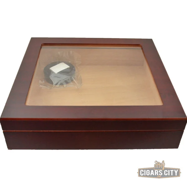 Chateau Glasstop Cherry Humidor - 20 Cigars