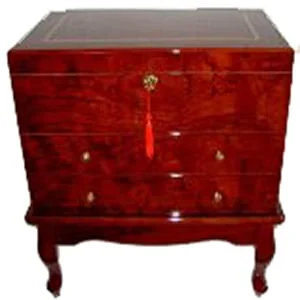 Cherry Finish 300 count Humidor with Inlay top
