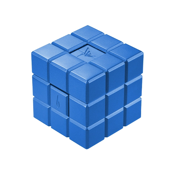 Colibri Heritage Soft & Double Jet Flame Cube Table Lighter – Blue