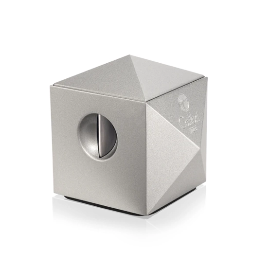 Colibri Quasar Two-in-One Desktop Cigar Cutter – Silver