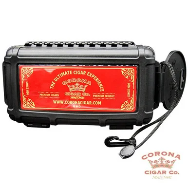 Corona Cigar 10-Cigar Travel Humidor w/ Lighter & Cutter