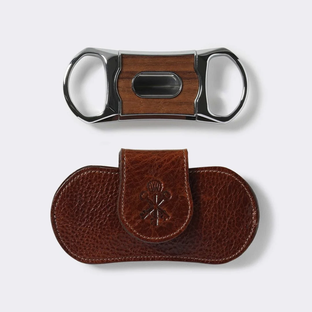 Custom "V" Cigar Cutter in Walnut Wood