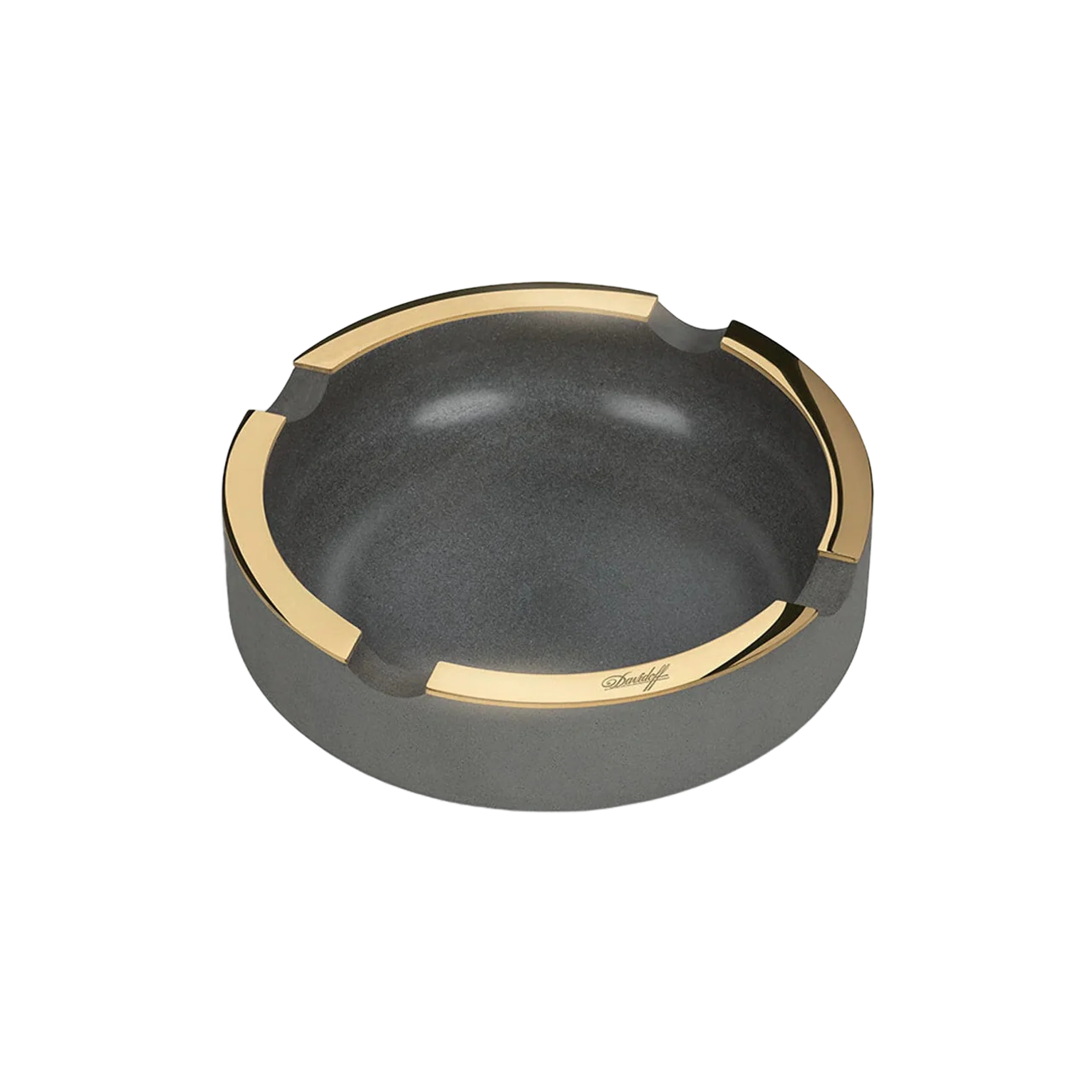 Davidoff Concrete Ashtray Large- Gray /Gold