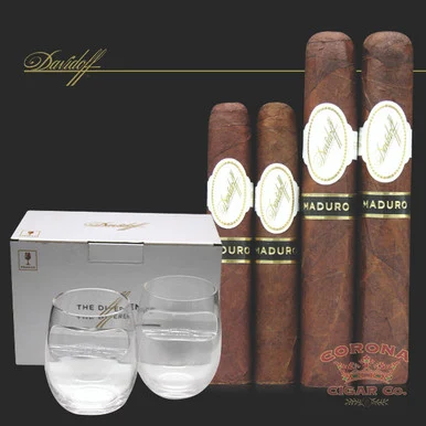 Davidoff Maduro 2024 4-Pack Sampler + Wine Tumbler Set