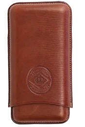 Diamond Crown 3 Finger Leather Churchill Case Chocolate