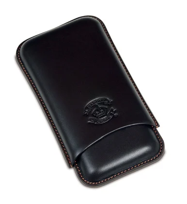 Diamond Crown 3 Finger Leather Robusto Case Black