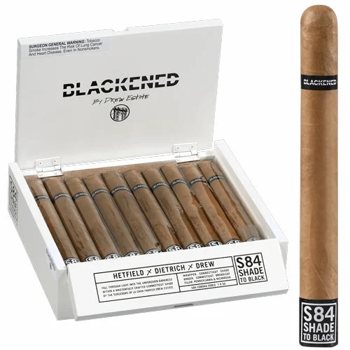 Drew Estate Blackened Shade to Black S84 Corona Doble (7" x 50)