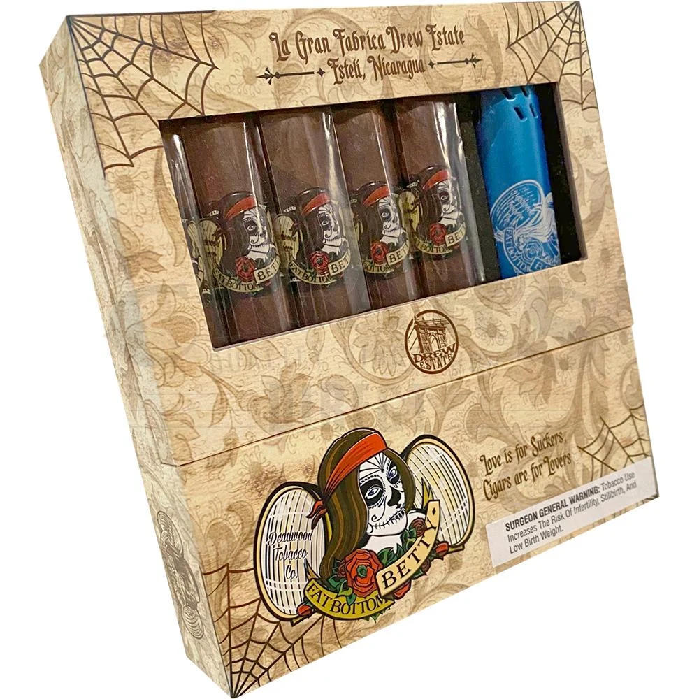Drew Estate Deadwood Tobacco Co Fat Bottom Betty Toro Gift Set with Lighter