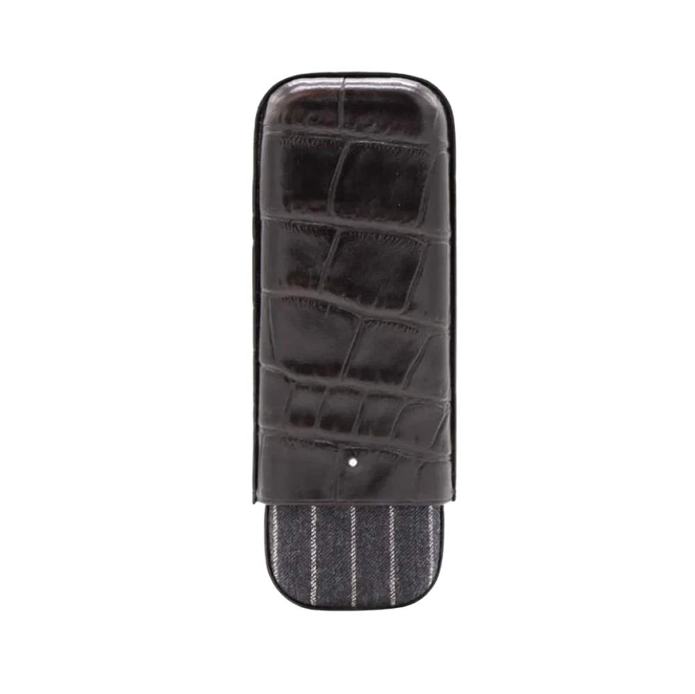 Dunhill The White Spot Cigar Case- Black and Grey