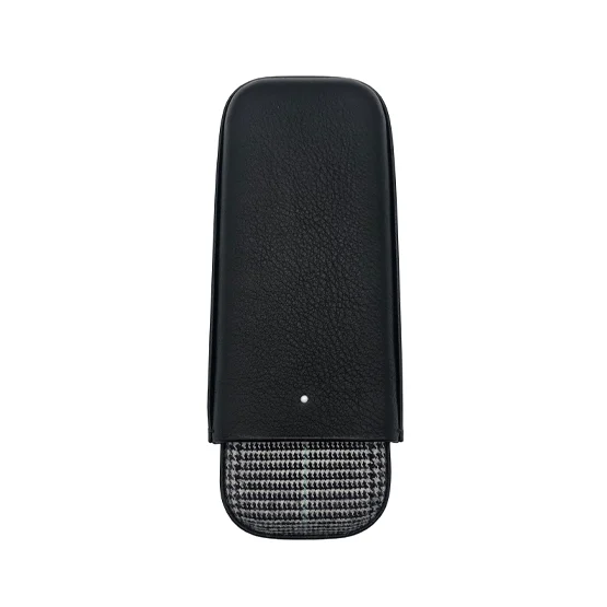 Dunhill White Spot Highland 9 Cigar Case (2 Robusto) – Limited Edition Black and White