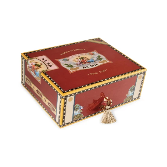 Elie Bleu Alba Red Sycamore Humidor – 75 Cigar Capacity