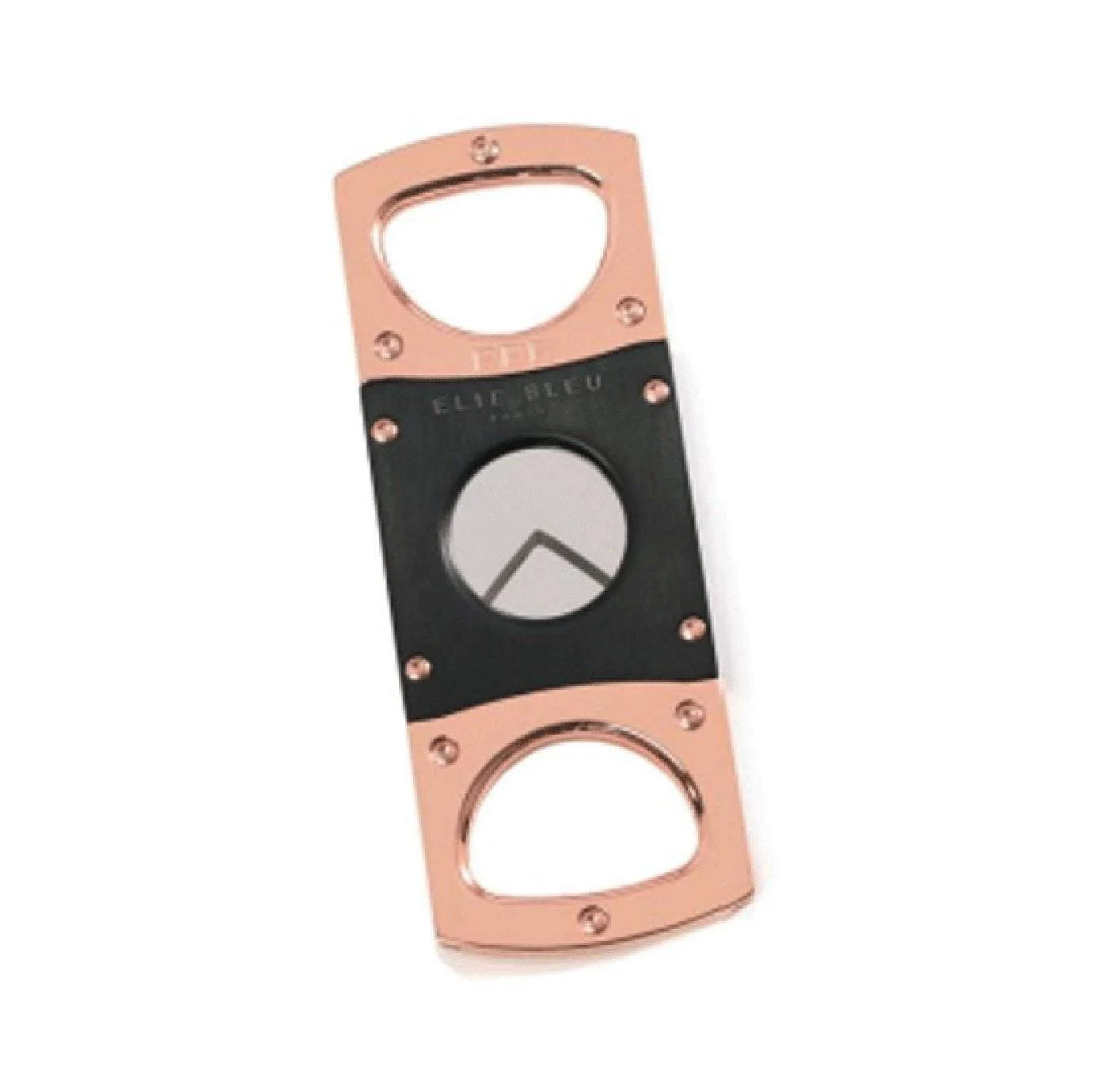 Elie Bleu Double Blade Black and Rose Gold Cigar Cutter