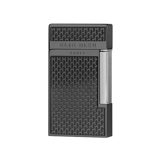 Elie Bleu Single Jet Flame Cigar Lighter –Carbon Grid