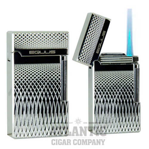 Equus Classic C-Series Cigar Torch Lighter & Cutter Silver