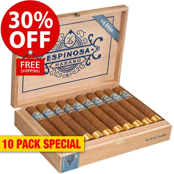 Espinosa Habano No. 5 Toro (6x52 / 10 PACK SPECIAL) + 30% OFF RETAIL! + FREE SHIPPING ON YOUR ENTIRE ORDER!