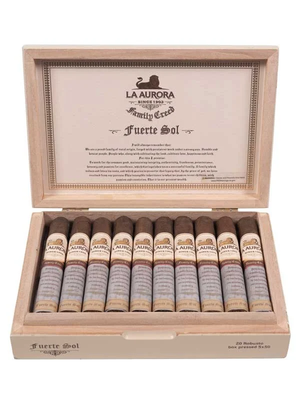 La Aurora Family Creed Fuerte Sol Box Pressed Robusto