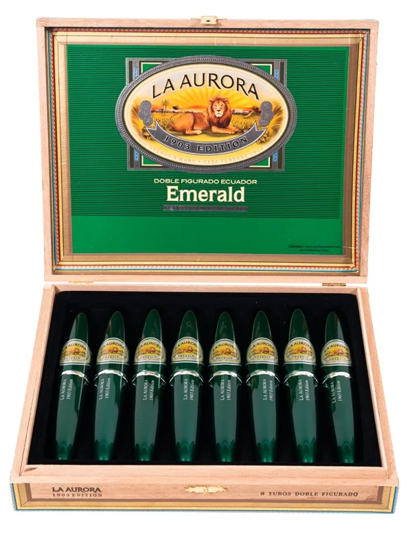 La Aurora Preferido Double Figurado Emerald Tubo