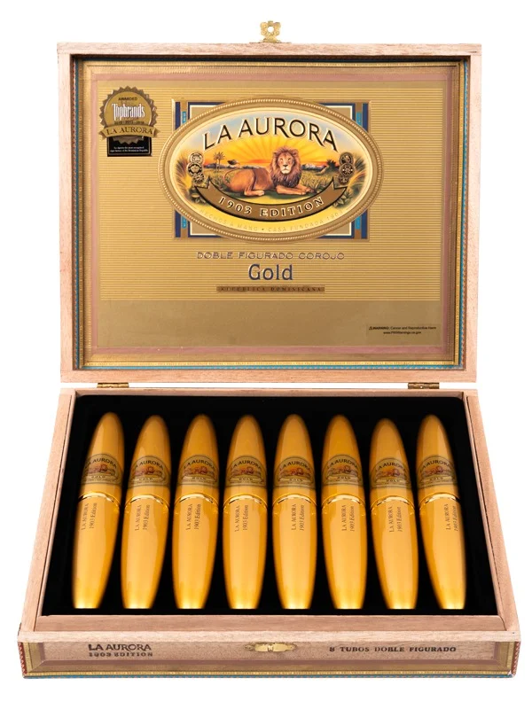 La Aurora Preferido Double Figurado Gold Tubo