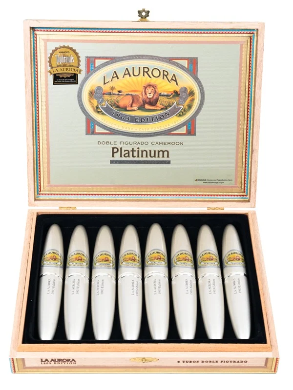 La Aurora Preferido Double Figurado Platinum Tubo