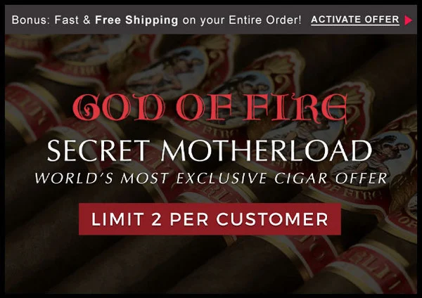 God of Fire Cigars Secret Motherload Flight (Assorted Sizes / Quantity Undisclosed)