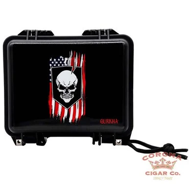 Gurkha 15ct Travel Humidor - Worn Flag