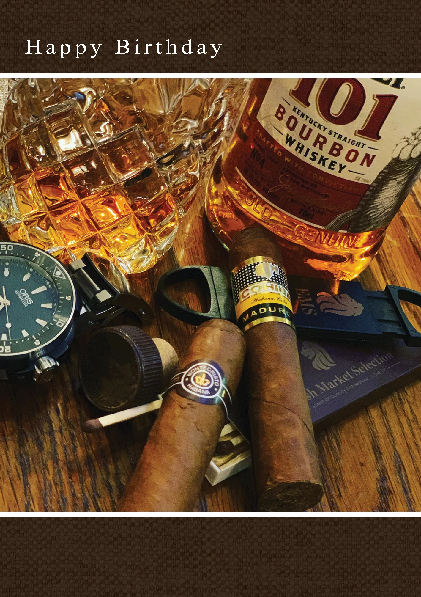 Happy Birthday Cigar Card