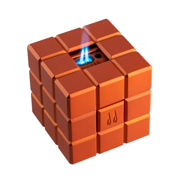 Heritage Cube Desk Lighter Orange
