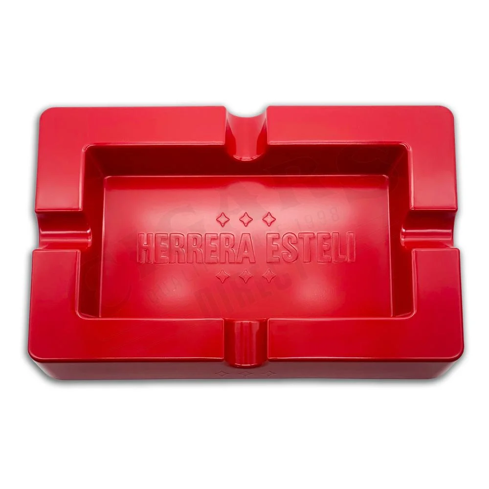 Herrera Esteli Red Rectangular 4 Cigar Ashtray