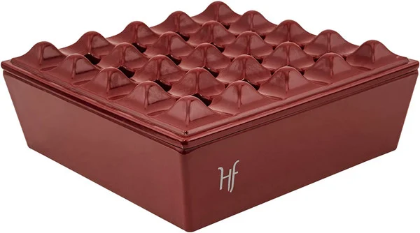 HF Barcelona Grid Ashtray Red